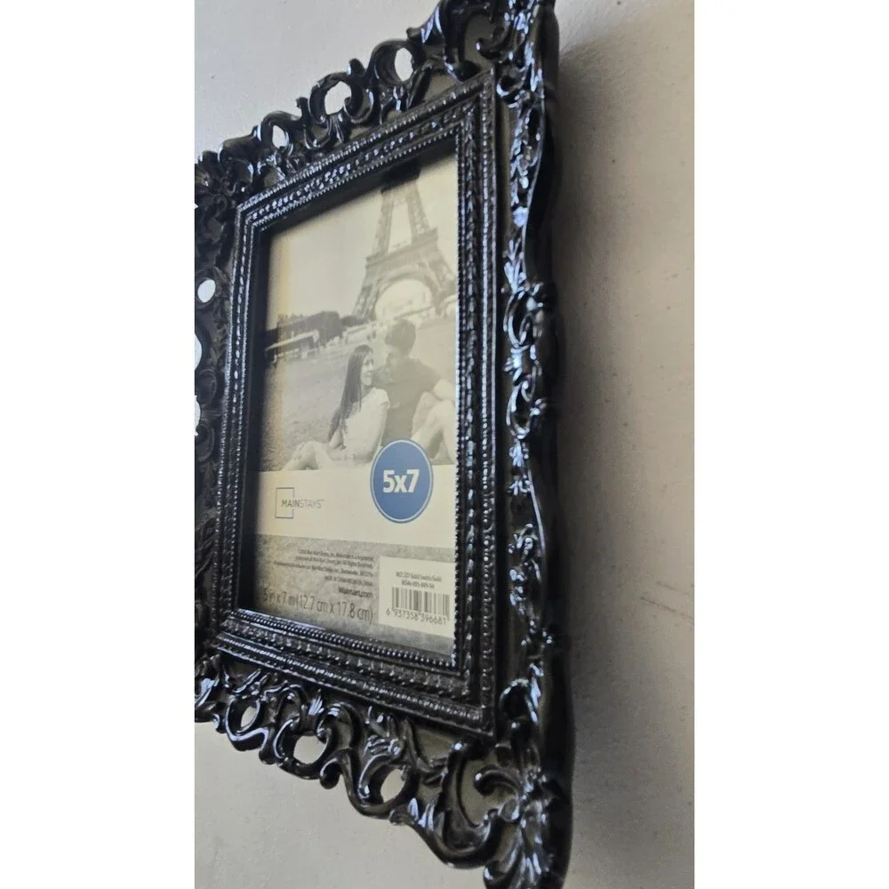 Beautiful Gothic Black Ornate 5x7 Heavy Picture Photo Frame